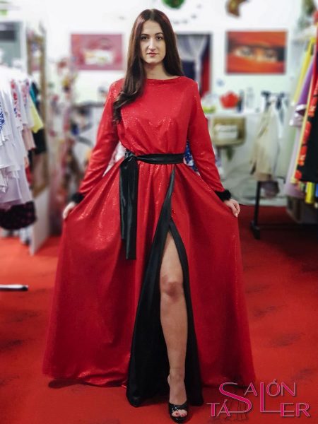 LUREXOVÉ šaty RED z dielne KTD STYLE